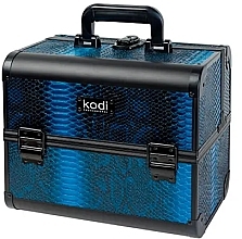 Cosmetics Case #37, blue snake - Kodi Professional Blue Snake Case — photo N1