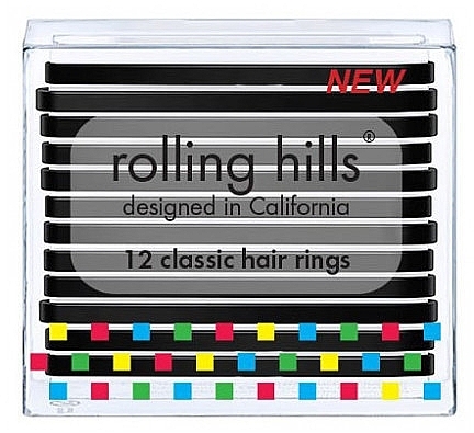 Hair Rings Set - Rolling Hills Classic Hair Rings Black — photo N5