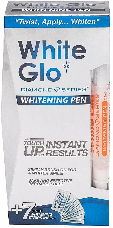 Set - White Glo Diamond Series Whitening Pen (whit/pen/2,5ml + whit/14 strips) — photo N8