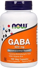 Amino Acid GABA with Vitamin B6, 500 mg - Now Foods GABA with Vitamin B6 500 mg — photo N2