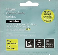 Fragrances, Perfumes, Cosmetics Face Peeling - Tolpa Dermo Face Sebio Max Effect