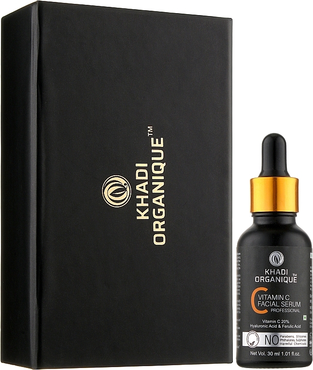 Natural Rejuvenating Face Serum with Vitamin C - Khadi Organique Vitamin C Facial Serum — photo N6