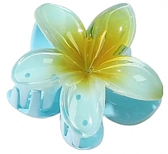 Fragrances, Perfumes, Cosmetics Monoi Flower Claw Clip, blue - Ecarla XL Flower Blue Ombre