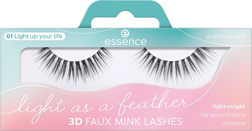 False Lashes - Essence Light As A Feather 3D Faux Mink Lashes 01 Light Up Your Life — photo N1