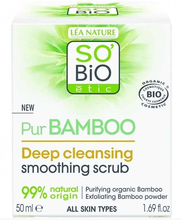 Deep Cleansing Scrub - So'Bio Etic Pur Bamboo Deep Cleansing Smoothing Scrub — photo N2
