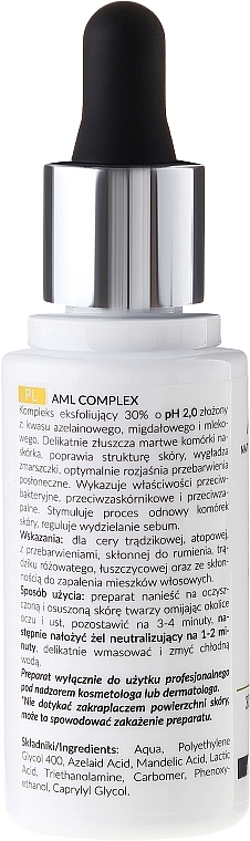 30% Azelaic, Mandelic, Lactic Acids Complex - APIS Professional AML Complex KWAS 30% — photo N3