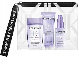 Fragrances, Perfumes, Cosmetics Set - Kerastase Blond Absolu Small Christmas Set (sham/80ml + cond/75ml + serum/45ml + bag)