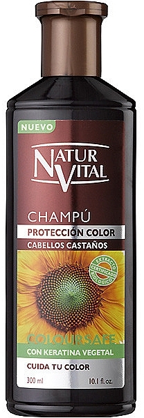 Color Protection Shampoo - Natur Vital Coloursafe Henna Colour Shampoo Chestnut Hair — photo N1