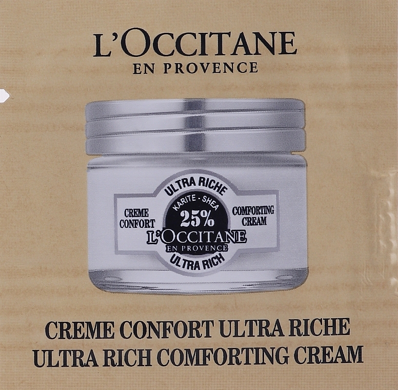 Ultra-Nourishing Face Cream - L'Occitane Shea Butter Ultra Rich Comforting Cream (sample) — photo N1