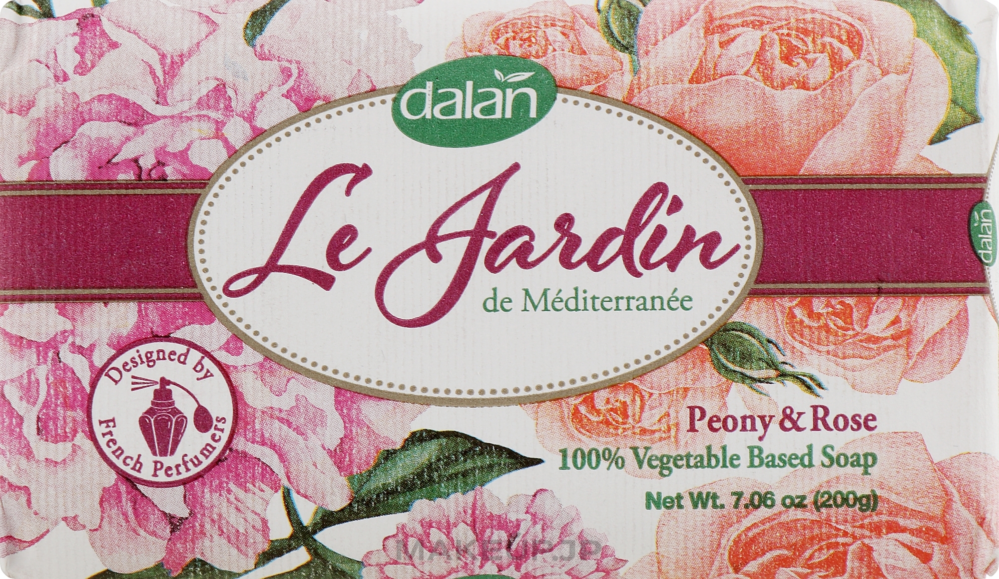 Dalan Le Jardin Perfumed Toilet Soap 'Peony & Rose', 200 g - Dalan Le Jardin Peony & Rose Soap — photo 200 g