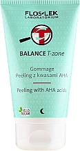 Fragrances, Perfumes, Cosmetics Gommage Peeling with AHA Acids - Floslek Balance T-Zone Gommage Peeling With AHA Acids
