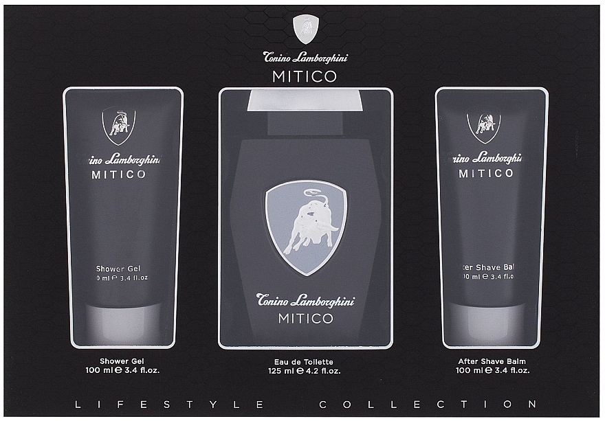 Tonino Lamborghini Mitico - Set (edt/125ml + sh/gel/100ml + ash/balm/100ml) — photo N1