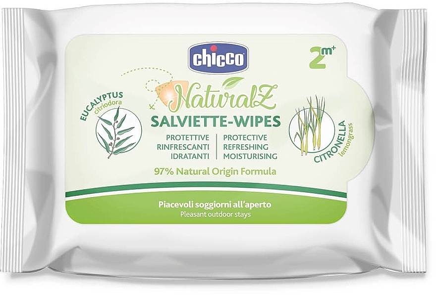 Refreshing Protective Wipes, 20 pcs - Chicco Salviettine Wipes — photo N1