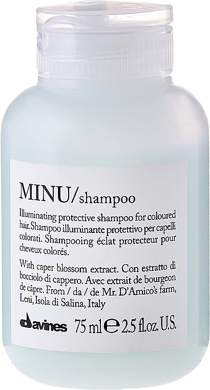 Shine & Color Preserving Hair Shampoo - Davines Minu Shampoo — photo N1