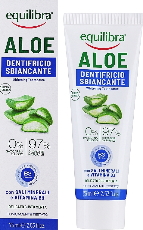 Whitening Toothpaste - Equilibra Aloe Gel — photo N2