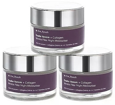 Night Face Cream Set - Dr. Eve_Ryouth Snake Venom + Collagen Wrinkle Filler Night Moisturiser — photo N3