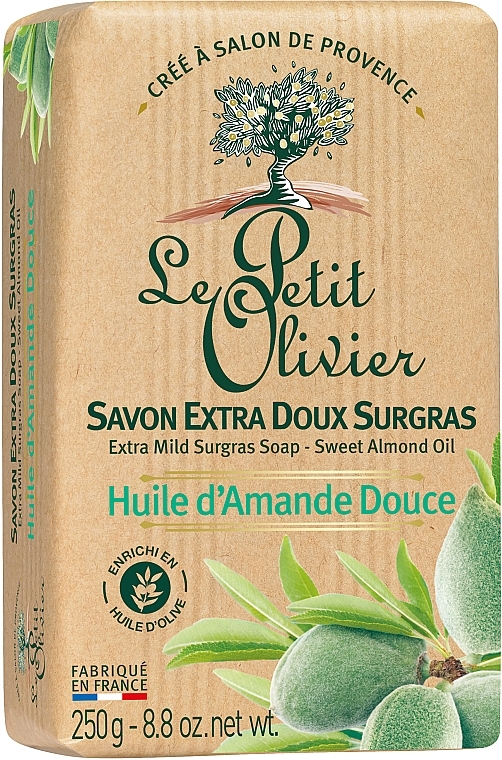 Extra Mild Soap with Sweet Almond Oil - Le Petit Olivier Vegetal Oils Soap Sweet Almond Oil — photo N2