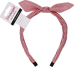 Fragrances, Perfumes, Cosmetics Hair Hoop with Decorative Knot, FA-5618, striped red-white - Donegal