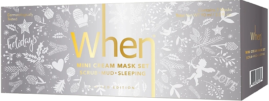 Face Care Set - When Mini Cream Masks Trio Set Holiday Limited Edition (mask/3x30ml) — photo N1