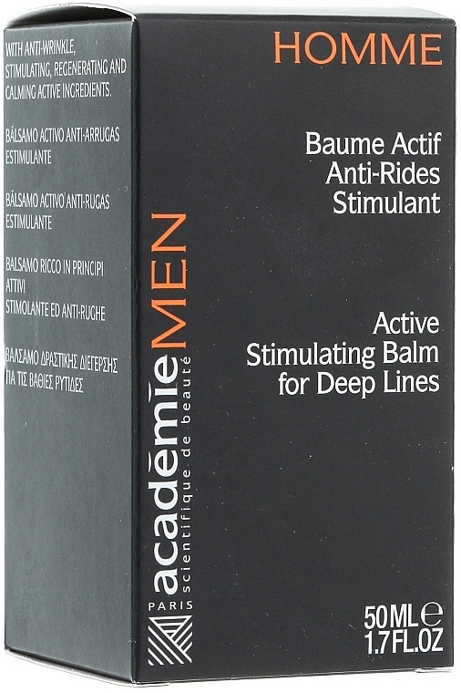 Active Repairing Anti-Wrinkle Balm - Academie Homme Balm — photo N1