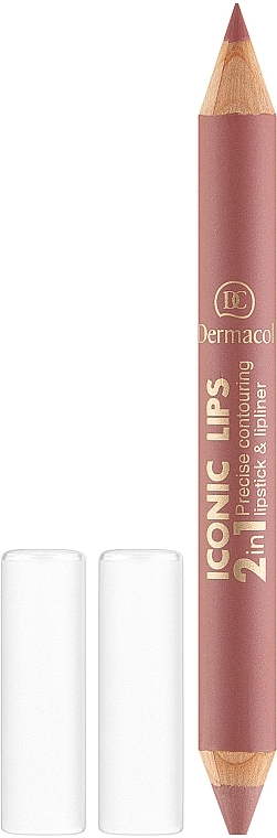 Lipstick & Contour Pencil 2 in 1 - Dermacol Iconic Lips — photo N1