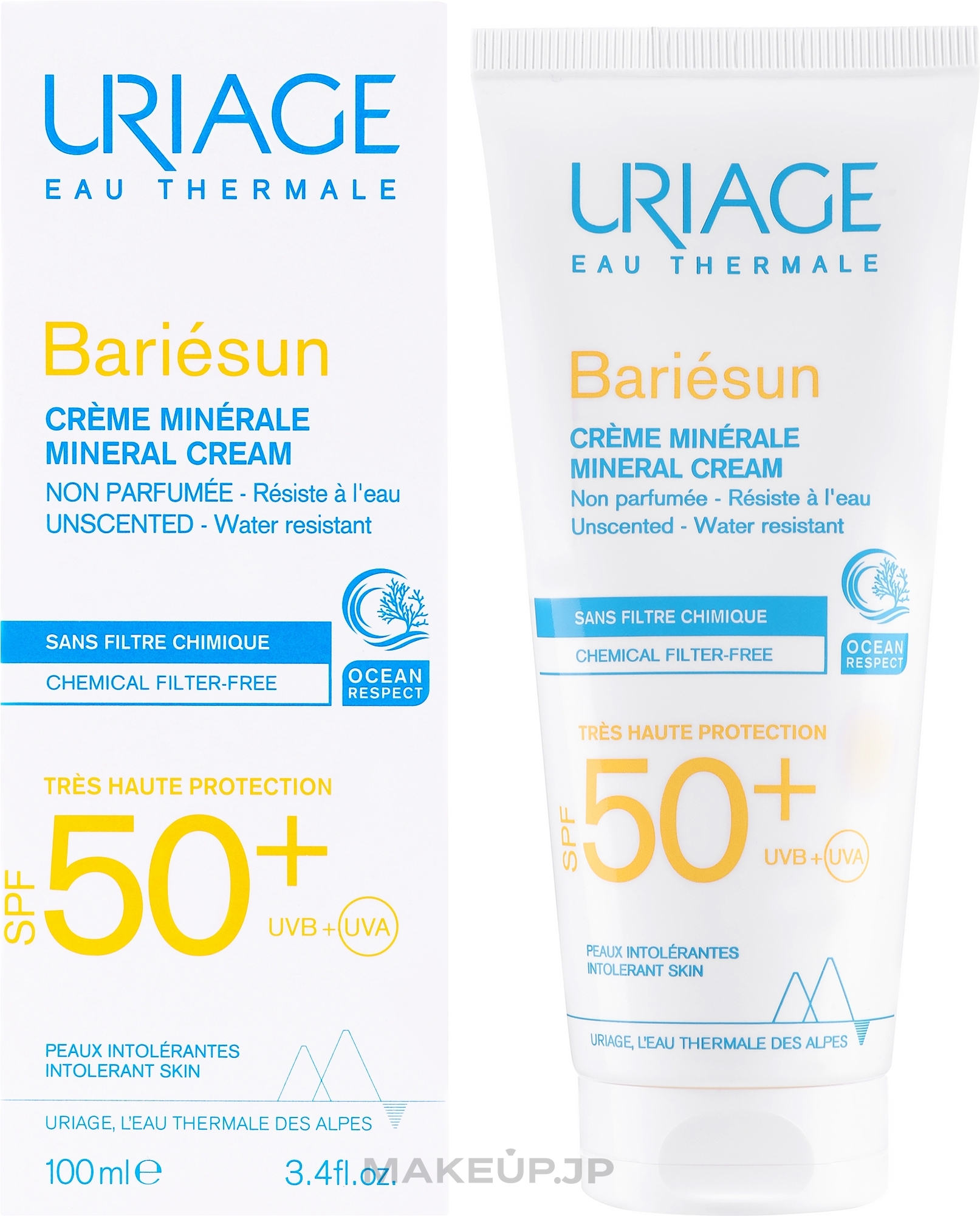 Bariesun Sunscreen Mineral Cream SPF50+ - Uriage Suncare product — photo 100 ml