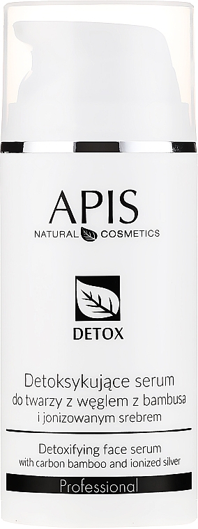 Facial Detox-Serum for Oily and Combination Skin - APIS Professional Detox Detoxifying Face Serum With Carbon Bamboo And Ionized Silver — photo N2