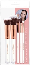 Fragrances, Perfumes, Cosmetics Makeup Brush Set, 5 pcs. - Dermacol Master Brush Rose Gold Brush Face & Eye Set