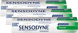 Set - Sensodyne Fluoride (toothpaste/3x75ml) — photo N2