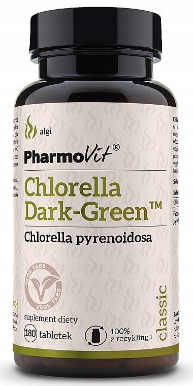 Chlorella Dietary Supplement - Pharmovit Classic Chorella Dark-Green — photo N1