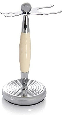 Shaving Set - Golddachs Pure Badger, Safety Razor Ivory Chrom (sh/brush + razor + stand) — photo N3