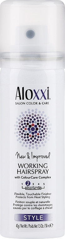 Easy Hold Hairspray with Heat Protection - Aloxxi Working Hairspray — photo N2