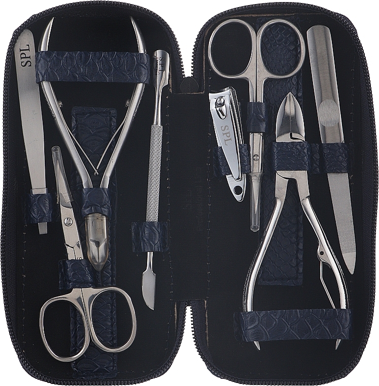 Manicure Set, 8 tools, blue anaconda, 77602AW - SPL — photo N14