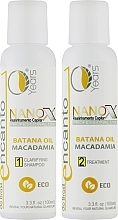 Fragrances, Perfumes, Cosmetics Keratin Hair Straightening Set - Encanto Nanox Set (sh/100ml + treatm/100ml)
