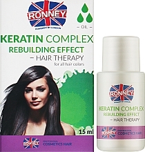 Hair Repair Oil Keratin - Ronney Keratin Complex Rebuilding Effect Hair Therapy — photo N2