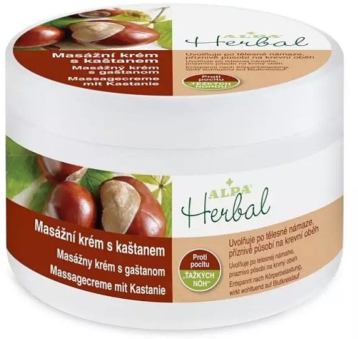 Chestnut Body Massage Cream - Alpa Herbal — photo N1