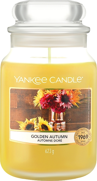 Scented Candle in Jar - Yankee Candle Fall In Love Golden Autumn — photo N2