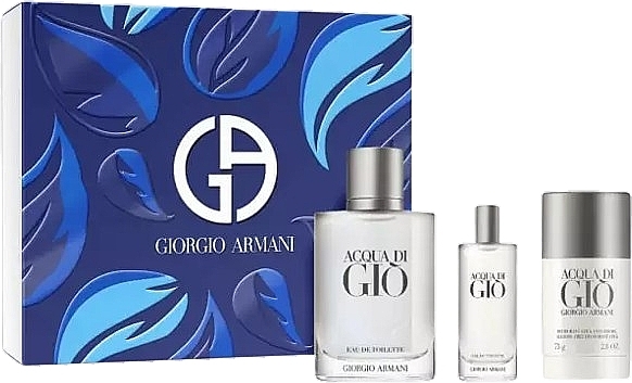 Giorgio Armani Acqua Di Gio Pour Homme - Set (edt/100ml+edt/mini/15ml+deo/75ml) — photo N1