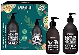 Fragrances, Perfumes, Cosmetics Set - Compagnie De Provence Black is Black Duo Hand & Body Set (soap/495ml + h/cr/300ml)