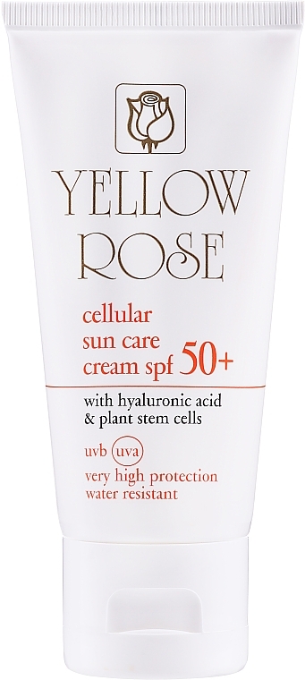 Anti-Aging Stem Cell Sunscreen SPF50 - Yellow Rose Cellular Sun Care Cream SPF-50 — photo N1