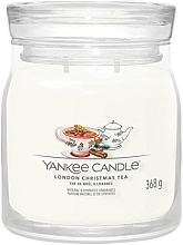 London Christmas Tea Scented Candle in Jar, 2 wicks - Yankee Candle Singnature — photo N1