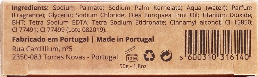 Natural Soap "Ginja" - Essencias De Portugal Senses Ginja Soap With Olive Oil — photo N23