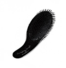 Massage Hair Brush - Olivia Garden Kidney Brush Dry Detangler Black — photo N1