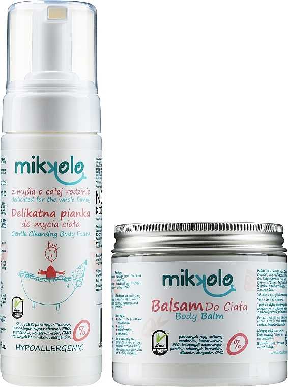 Set, with white bear - Nova Kosmetyki Mikkolo Carefree Coconut Set (b/balm/200ml + b/foam/150ml + toy/1pc) — photo N3