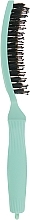 Combined Hair Brush, green - Olivia Garden Fingerbrush Combo Nineties Fizzy Mint — photo N2