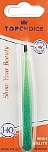 Angled Tweezer "Epoxy Glitter", 75995, green - Top Choice — photo N1