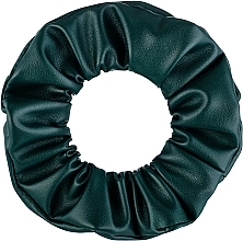 Faux Leather Classic Scrunchie, green - MAKEUP Hair Accessories — photo N2