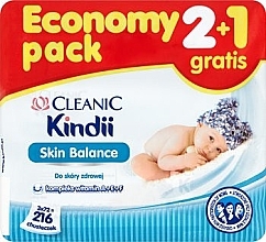 Fragrances, Perfumes, Cosmetics Baby Wet Wipes - Cleanic Skin Balance