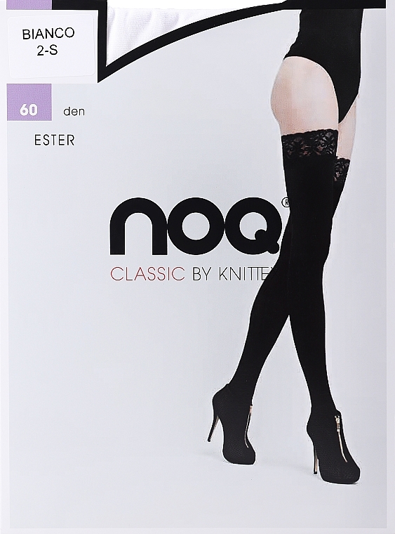 Microfiber Stockings 'Ester', 60 Den, bianco - Knittex — photo N1