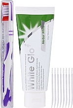 Set "Natural Herbs", with white-purple brush - White Glo Herbal White (t/paste/100ml + t/brush/1) — photo N3